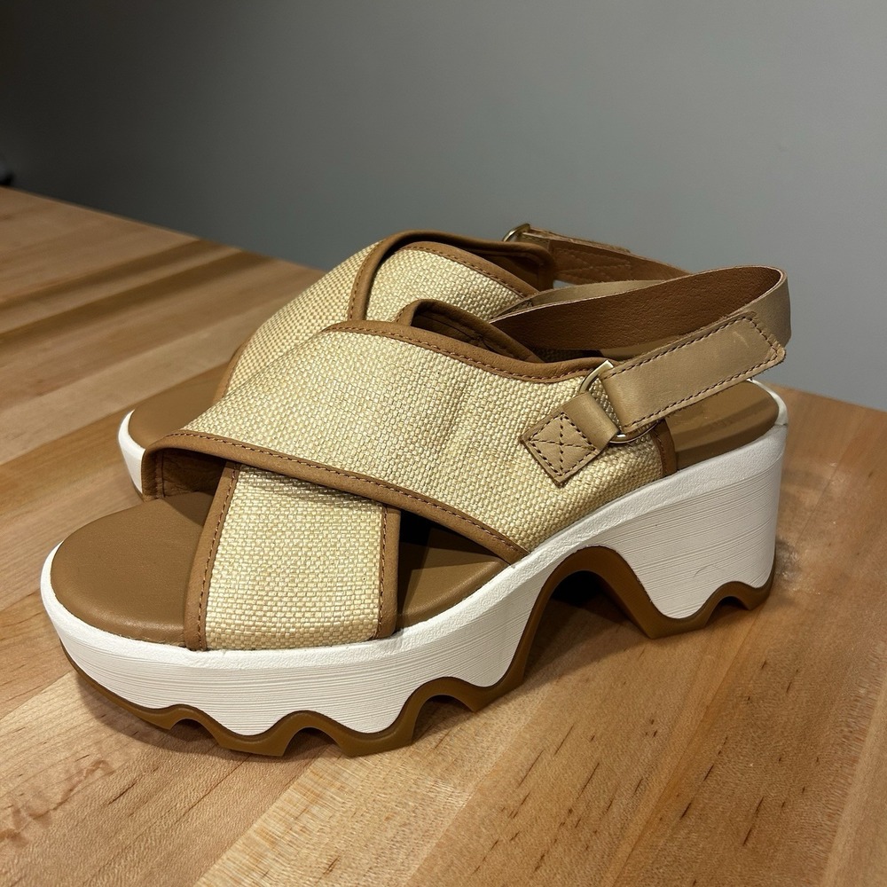 SOREL Kinetic™ Aura Slingback Txt Woven Platform Sandals Women's Size 9.5